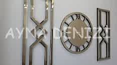 Special Future Bronze Model Üçlü Set Aynalı Saatli Niş Takımı