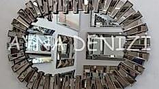 Güneş Piyano Black Small Bronze Model Modern Ayna