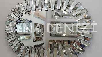 Güneş Piyano Black Small Silver Model Modern Ayna