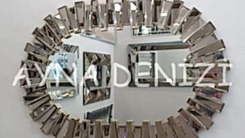 Güneş Piyano Gold Small Bronze Model Modern Ayna