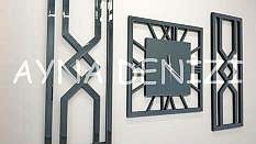 Special Time Smoked Model Üçlü Set Aynalı Saatli Niş Takımı