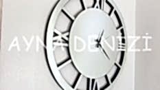 Future Silver Model Gümüş Renk Dekoratif Aynalı Duvar Saati