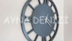 Future Smoked Model Füme Renk Dekoratif Aynalı Duvar Saati