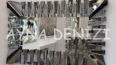 Akustik Black Small Smoked Model Siyah Füme Renk Modern Ayna