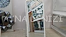 Princess Aging White Model Eskitme Beyaz Renk Ayaklı Boy Aynası