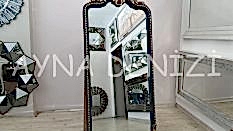 Princess Anthracite Gold Model Antrasit Altın Renk Ayaklı Boy Aynası