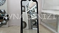 Princess Black Model Siyah Renk Ayaklı Boy Aynası