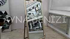 Princess Shiny Gold Model Platin Altın Renk Ayaklı Boy Aynası