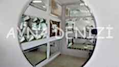 Circle Eighty Argent Model Platin Gümüş Renk Metal Çerçeveli Yuvarlak Dairesel Dekoratif Ayna