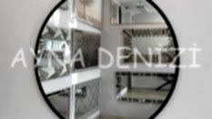 Circle Eighty Black Model Siyah Renk Metal Çerçeveli Yuvarlak Dairesel Dekoratif Ayna