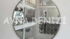 Circle Eighty Silver Model Silver Gümüş Renk Metal Çerçeveli Yuvarlak Dairesel Dekoratif Ayna