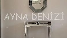 Angled Silver Smoked Lükens Model Gümüş Renk Aynalı Dresuar Takımı