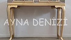 Single Golden Lükens Model Altın Renk Aynalı Dresuar