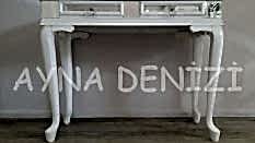 Single White Lükens Model Beyaz Renk Aynalı Dresuar